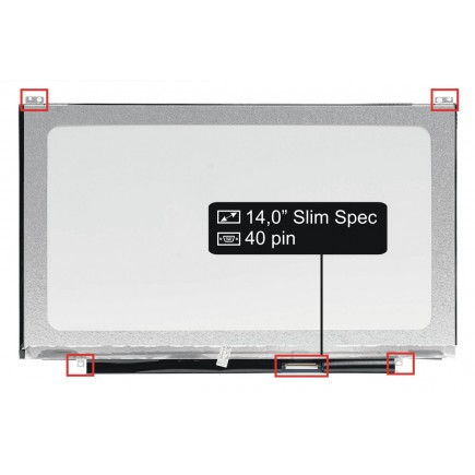 Display ASUS U46E-BAL7 Displej LCD 14“ 40pin HD LED SlimTB - Lesklý