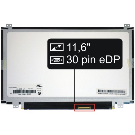 Display Toshiba Satellite CL10-B-101 Displej LCD 11,6“ 30pin eDP HD LED Slim - Lesklý