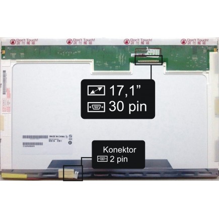 Display Toshiba SATELLITE L350-0LG Displej LCD 17“ 30pin WXGA+ CCFL - Lesklý