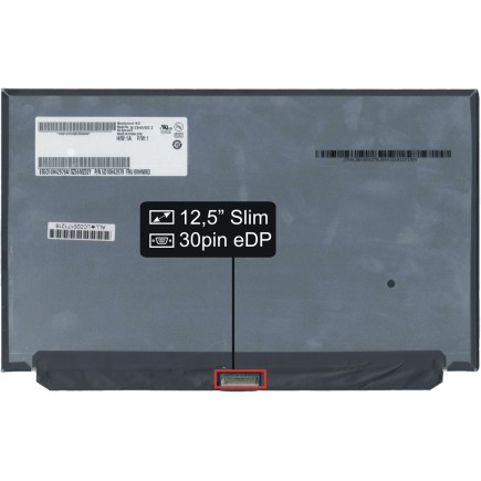 Display B125HAN02.2 HW0A Displej LCD 12,5“ 30pin eDP FHD LED - Lesklý