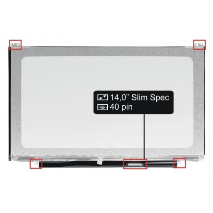 Display ASUS U46SM Displej LCD 14“ 40pin HD LED SlimTB speciální - Matný