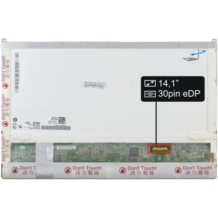 Display B141PW04 V.1 Kompatibilní Displej LCD 14,1" LED 30pin eDP - Matný