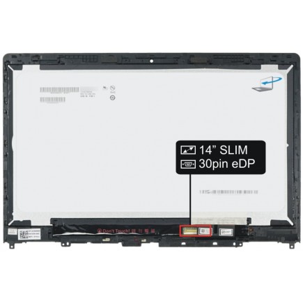 Display Kompatibilní B140HTN01.E Displej LCD 14" LED 30pin eDP dotykový