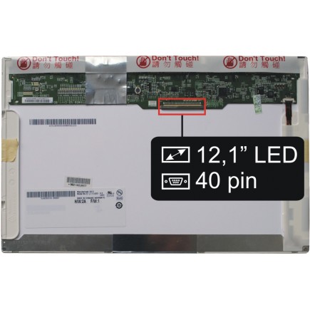 Display Toshiba Portege M780 Displej LCD 12,1“ 40pin WXGA LED - Lesklý