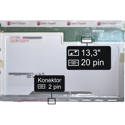 Display Sony Vaio VGN-C2S/G Displej LCD 13,3“ 20pin WXGA CCFL - Lesklý