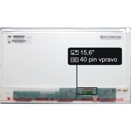 Display Sager NP5165 Displej LCD 15,6“ 40pin vpravo HD LED - Matný