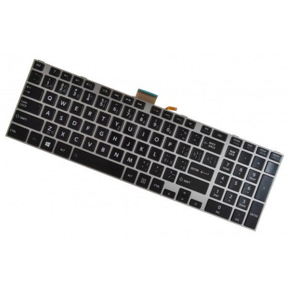 Toshiba Satellite C75-A-142 Klávesnica CZ / SK strieborná, podsvietená