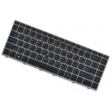 HP EliteBook 840 G5 Klávesnica CZ / SK Strieborný rámček, podsvietená, Trackpoint