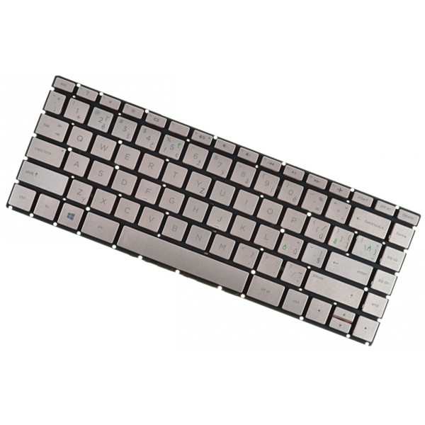 HP 14-BK Klávesnica CZ / SK Strieborná, Bez rámčeka