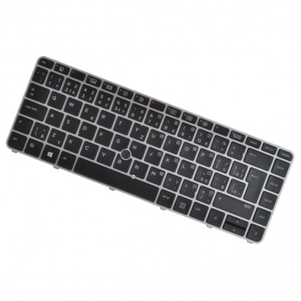 HP ProBook 740 G3 Klávesnica CZ / SK Strieborný rámček, podsvietená
