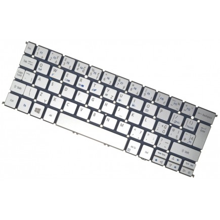 Acer Aspire S7-191-73534G25ASS Klávesnica CZ / SK Strieborná, Bez rámčeka, Podsvietená