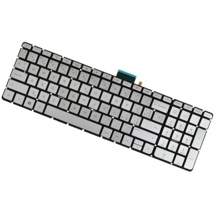 HP Pavilion 17-ab301nc Klávesnica CZ / SK Strieborná, Bez rámčeka, Podsvietená
