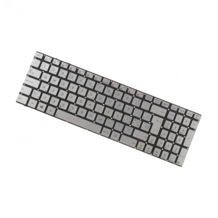 Kompatibilní Asus 0KN0-M31US13 Klávesnica CZ / SK Strieborná, Bez rámčeka, Podsvietená
