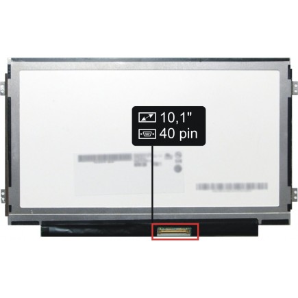 Display Kompatibilní HSD101PFW8 Displej LCD 10,1“ 40pin WSVGA LED Slim - Matný