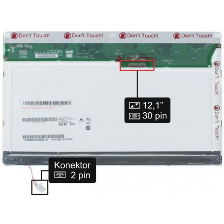 Display IBM Lenovo X200s X201 X201i Displej LCD 12,1“ 30pin WXGA CCFL - Matný