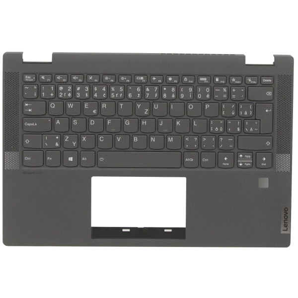 Kompatibilní Lenovo 5CB1C48285 Klávesnica CZ / SK čierna, Palmrest, Bez touchpadu, Podsvietená