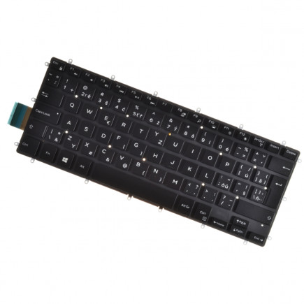 Kompatibilní Dell 0VK4VT Klávesnica CZ/SK čierna bez rámčeka, podsvietená