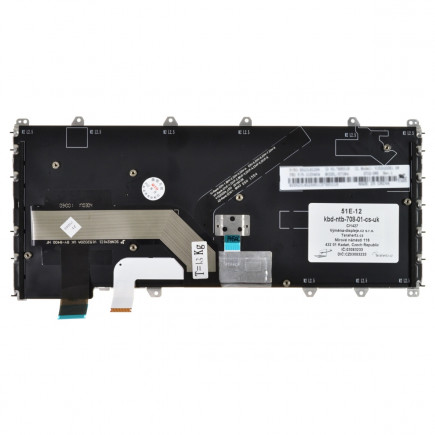 Lenovo ThinkPad Yoga 370 Klávesnica CZ / SK Strieborná, Podsvietená, S rámčekom