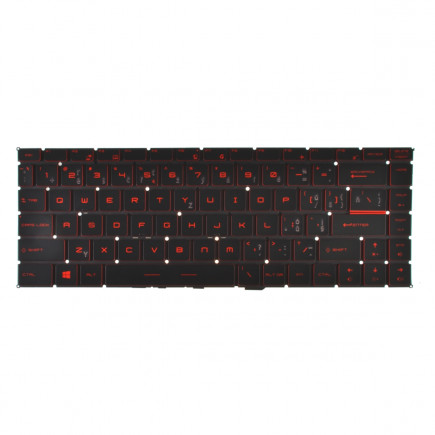 MSI GF63 8RD Klávesnica bez rámčeka Čierna CZ / SK podsvietená
