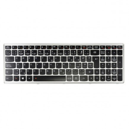 Lenovo IdeaPad Z710 Klávesnica CZ / SK strieborná, podsvietená, s rámčekom