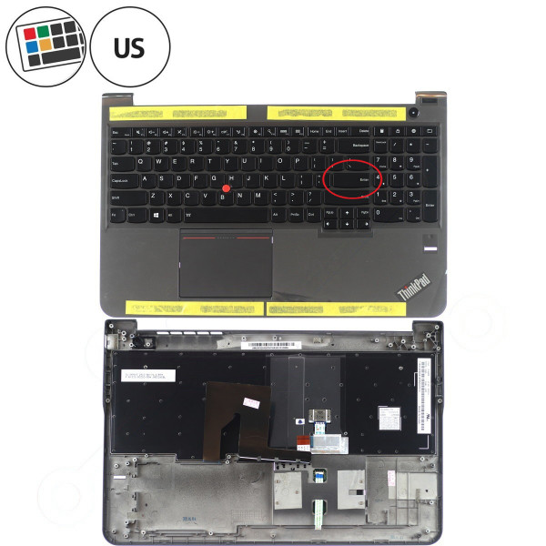 Lenovo ThinkPad S540-20B3 Klávesnica CZ / SK čierna, Palmprest, Bez touchpadu