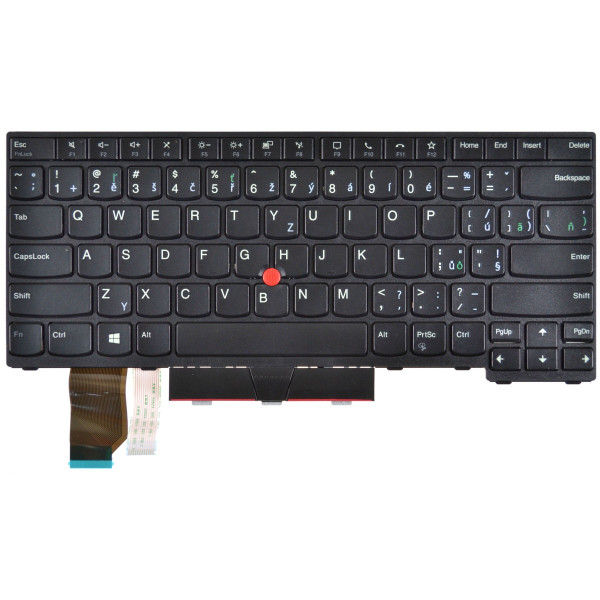 Lenovo ThinkPad L14 Gen 1 Klávesnica CZ / SK čierna, bez podsvietenia, s rámčekom