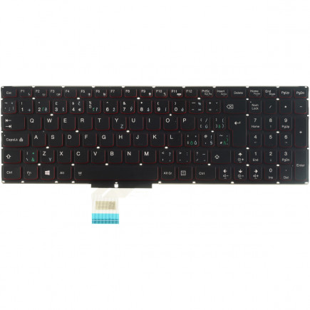 Lenovo Y50 Klávesnica bez rámčeka, čierna CZ / SK, podsvietená