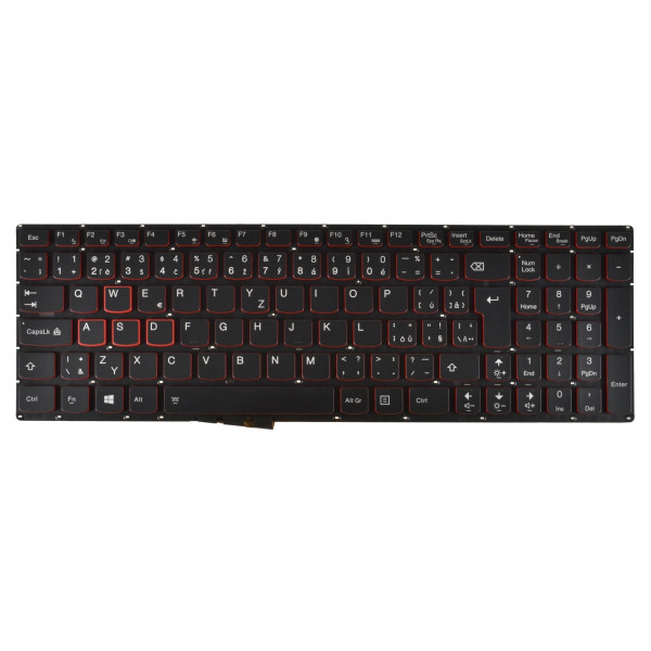 Lenovo IdeaPad Y700 Klávesnica bez rámčeka, čierna CZ / SK, podsvietená