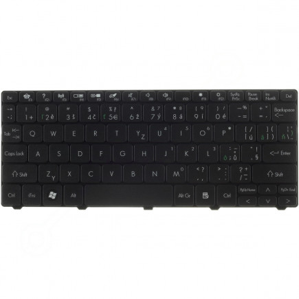 Packard Bell dot se2 Klávesnica CZ / SK Čierna, bez podsvietenia, s rámčekom