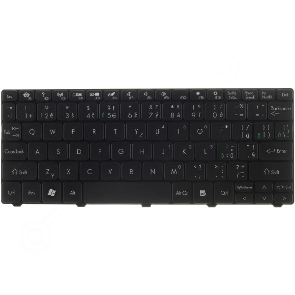 Packard Bell dot se3 Klávesnica CZ / SK Čierna, bez podsvietenia, s rámčekom