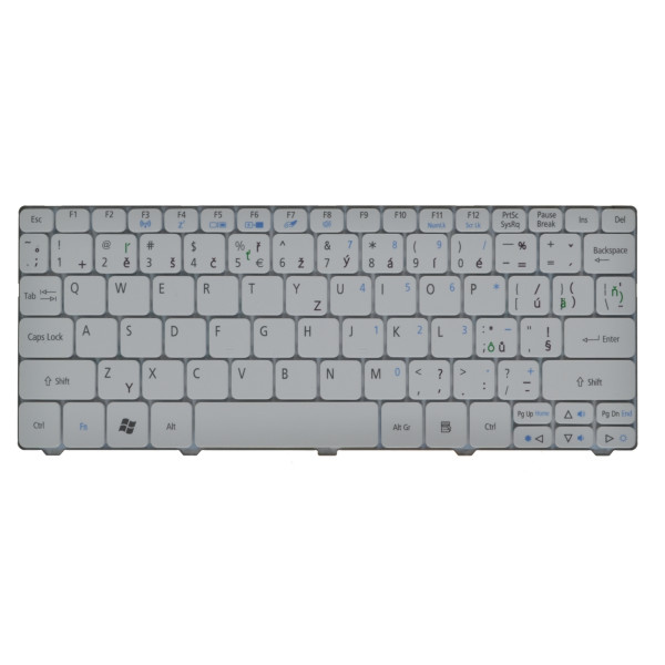 Packard Bell dot se3 Klávesnica CZ / SK Biela, bez podsvietenia, s rámčekom