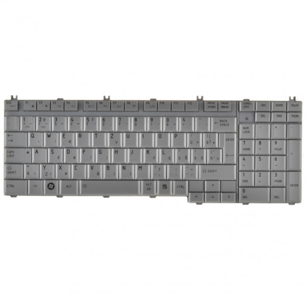 Toshiba Satellite C650 Klávesnica CZ / SK Strieborná, bez podsvietenia, s rámčekom