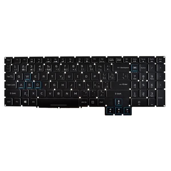 Acer Predator Helios 700 PH717-71 Klávesnica bez rámčeka Čierna CZ / SK podsvietená