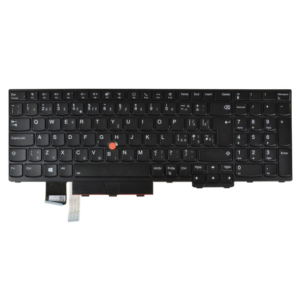 Lenovo ThinkPad L15 Gen 1 Klávesnica CZ / SK Čierna, podsvietená, s rámčekom