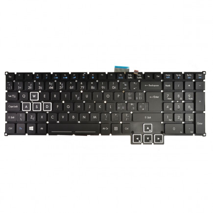 Acer Predator 17 G9-791 Klávesnica bez rámčeka Čierna CZ / SK podsvietená