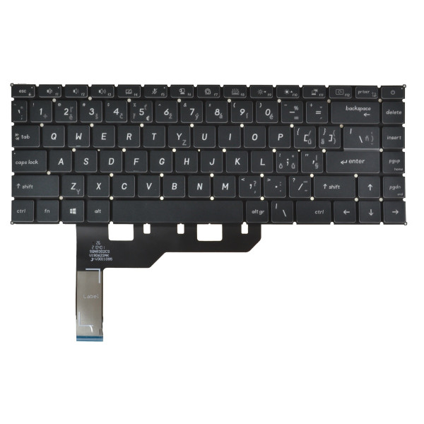 MSI MS-1551 Klávesnica bez rámčeka Tmavo šedá CZ / SK podsvietená