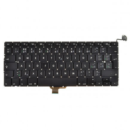 Apple MacBook Pro 13 A1278 (Mid 2009) Klávesnica CZ/SK čierna / biela / strieborná bez rámčeka, bez podsvietenia