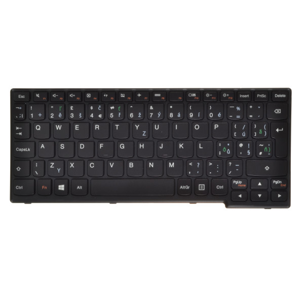 Kompatibilní Lenovo IdeaPad Yoga 11 Klávesnica CZ / SK Čierna, bez podsvietenia, s rámčekom