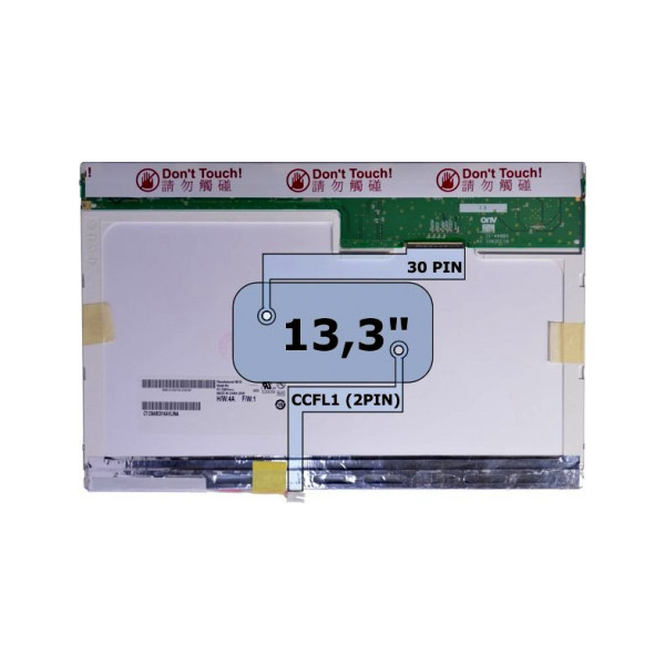 Display Kompatibilní B133EW01 V.2 Displej LCD 13,3“ 30pin CCFL - Lesklý