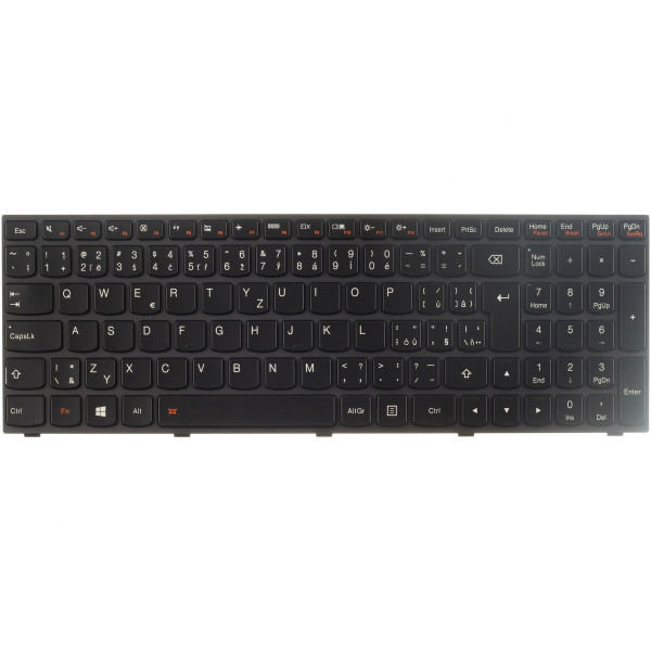 Lenovo Flex 2-15D Klávesnica CZ / SK Čierna / Biela / Strieborná, podsvietená, s rámčekom