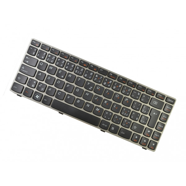 Kompatibilní Lenovo V-116920BK1-CS Klávesnica CZ / SK Strieborná, bez podsvietenia, s rámčekom
