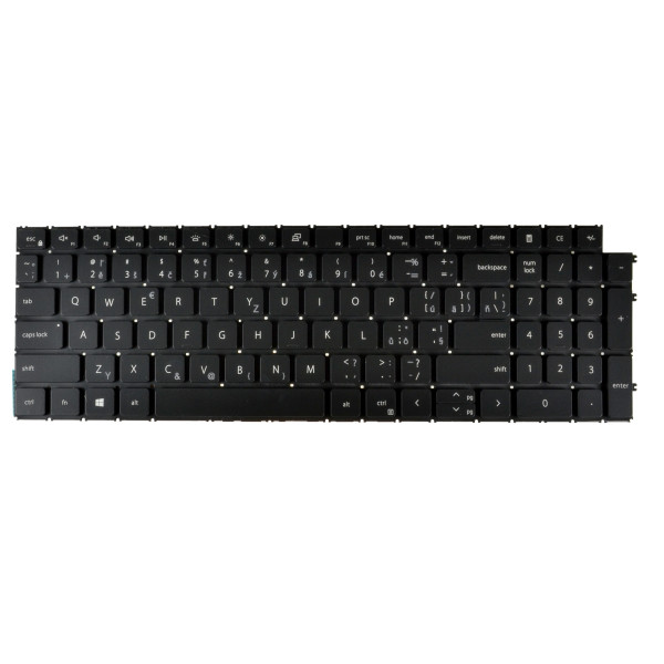 Dell Latitude 3520 Klávesnica bez rámčeka Čierna CZ / SK podsvietená